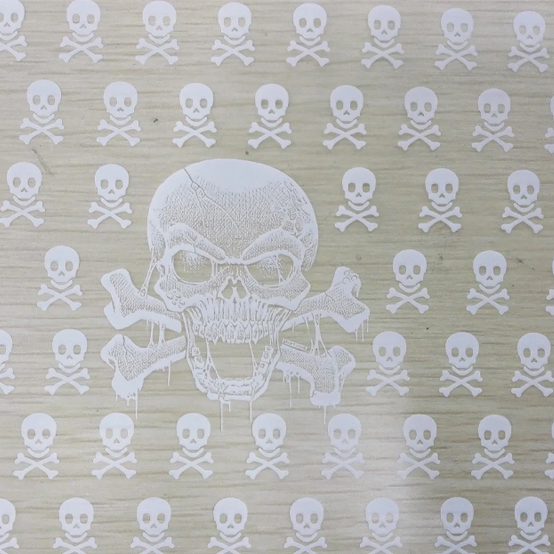 

TSAUTOP CS116 width 50cm 10Sqm white skull transparent base hydrographics transfer printing film water transfer printing film