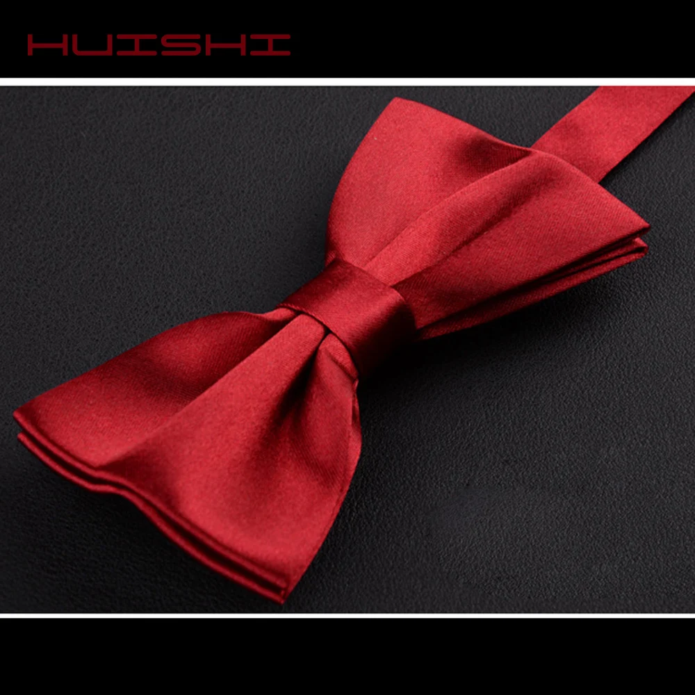 HUISHI Sale Gentleman Men Bow Tie Classic Satin Bowtie Necktie 1PC For Wedding Party Adjustable Classic Colorful Bow Ties Neck