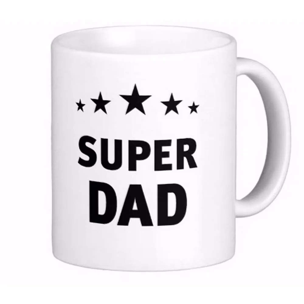 Super Dad White Coffee Mugs Tea Mug Customize Gift By LVSURE Ceramic Mug Travel Coffee Mugs