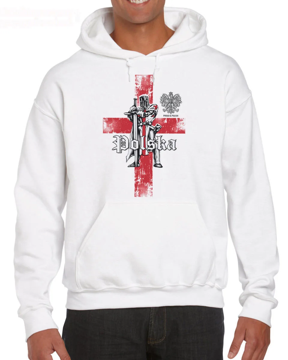 

2019 Fashion Men Poland Polska Knight, Proud and Polish Loyalty Print Casual Sweatshirt