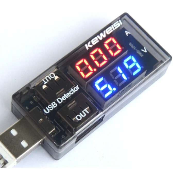 1pc New USB Current Voltage Tester Meter USB Voltage Ammeter USB Detector Double Row Shows Gauge Facotry Online Wholesale