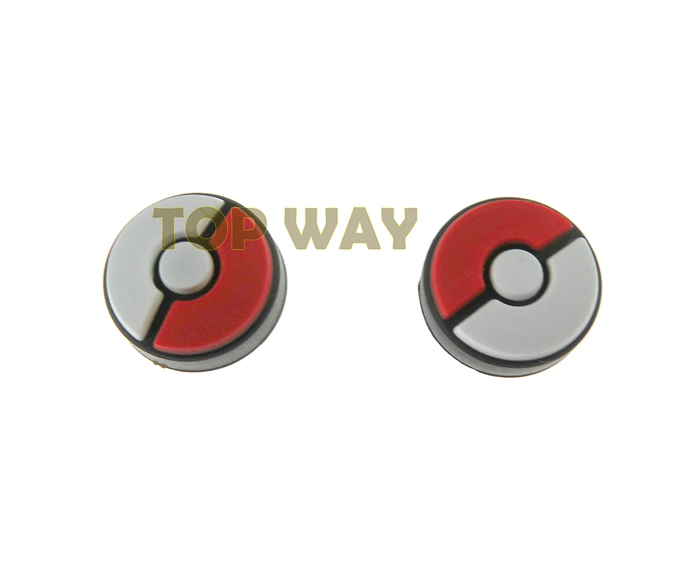 8 قطعة الإبهام قبضة قبعات ل NS نينتندو التبديل Poke الكرة سيليكون عدم الانزلاق الإبهام قبضة ل Pokeball مقبض زر غطاء