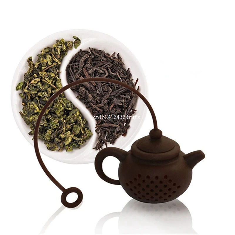 200pcs Teapot Shaped Infuser Silicone Tea Infusers Gel Chinese Style Mini Cute Tea Strainers Coffee White Color For Option