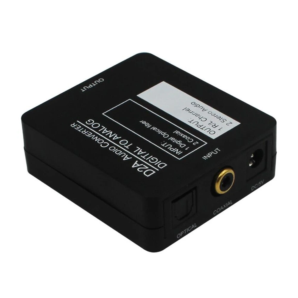 10pcs/lot Optical Coaxial Toslink D2A Audio Converter L/R Digital to Analog Converter with 3.5mm Audio Jack Output