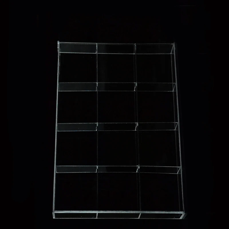 Acrylic 12 Grids Display Tray Storage Case For Small Objects Holder