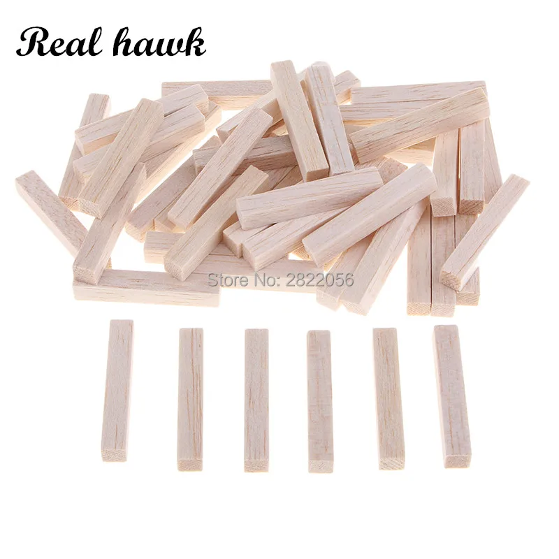 3x3mm Square Balsa Wood Stick Wooden Dowel Rod Block for Kids Model Making Ornaments DIY Craft long 50/80/100/130/150mm