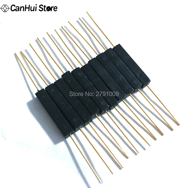 10 pcs Plastic Type 2*14mm Normally Open Reed Switch GPS-14A Magnetic Switch Anti Vibration Reed Switches GPS 14A 2.7x14mm