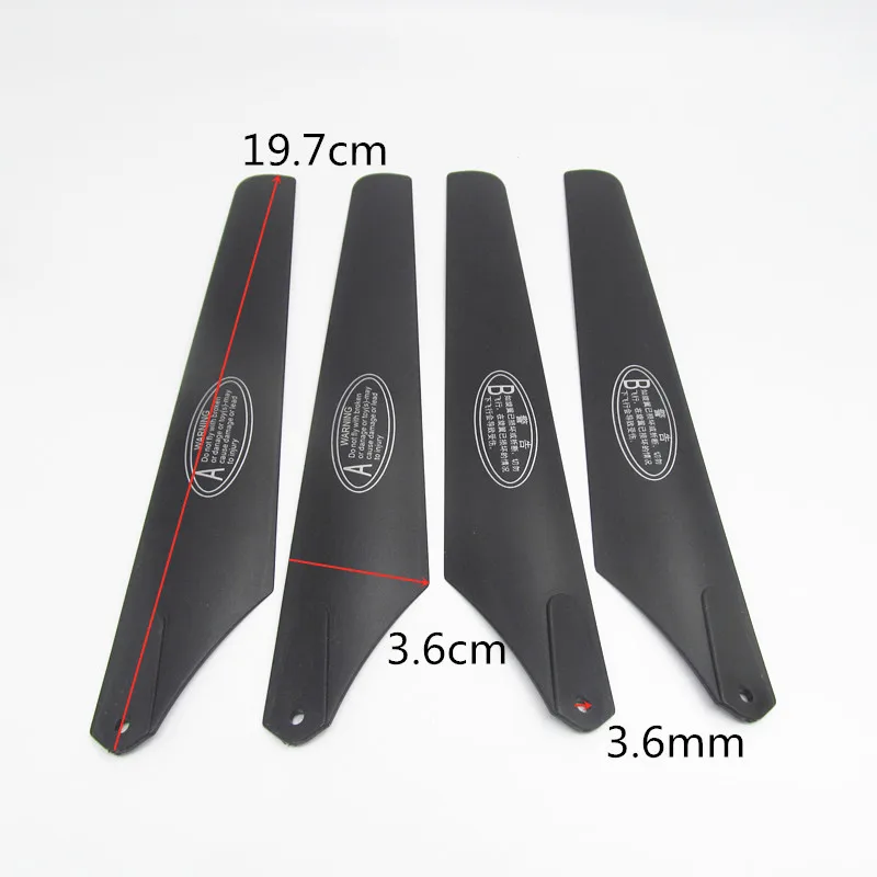 197mm 3.6mm Hole 20cm Length Main Propeller Fan Leaves Blade Paddle For R/C Toys Spare Parts Helicopter Airplane Acces