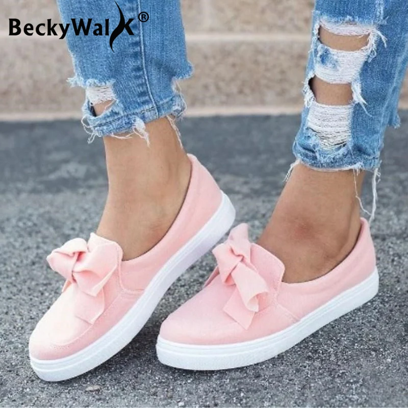 Casual scarpe Da Tennis Delle Donne Confortevole Gregge di Autunno della Molla Scarpe Da Donna Bowknot Femminile Mocassini Slip On Donna