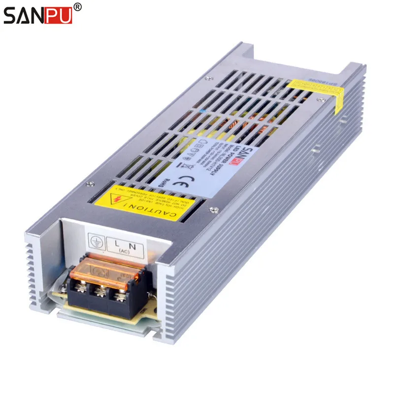 SANPU SMPS 300w 12v LED Power Supply 25a Constant Voltage Switching Driver 220v 230v ac/dc Lighting Transformer Fan Less 240w