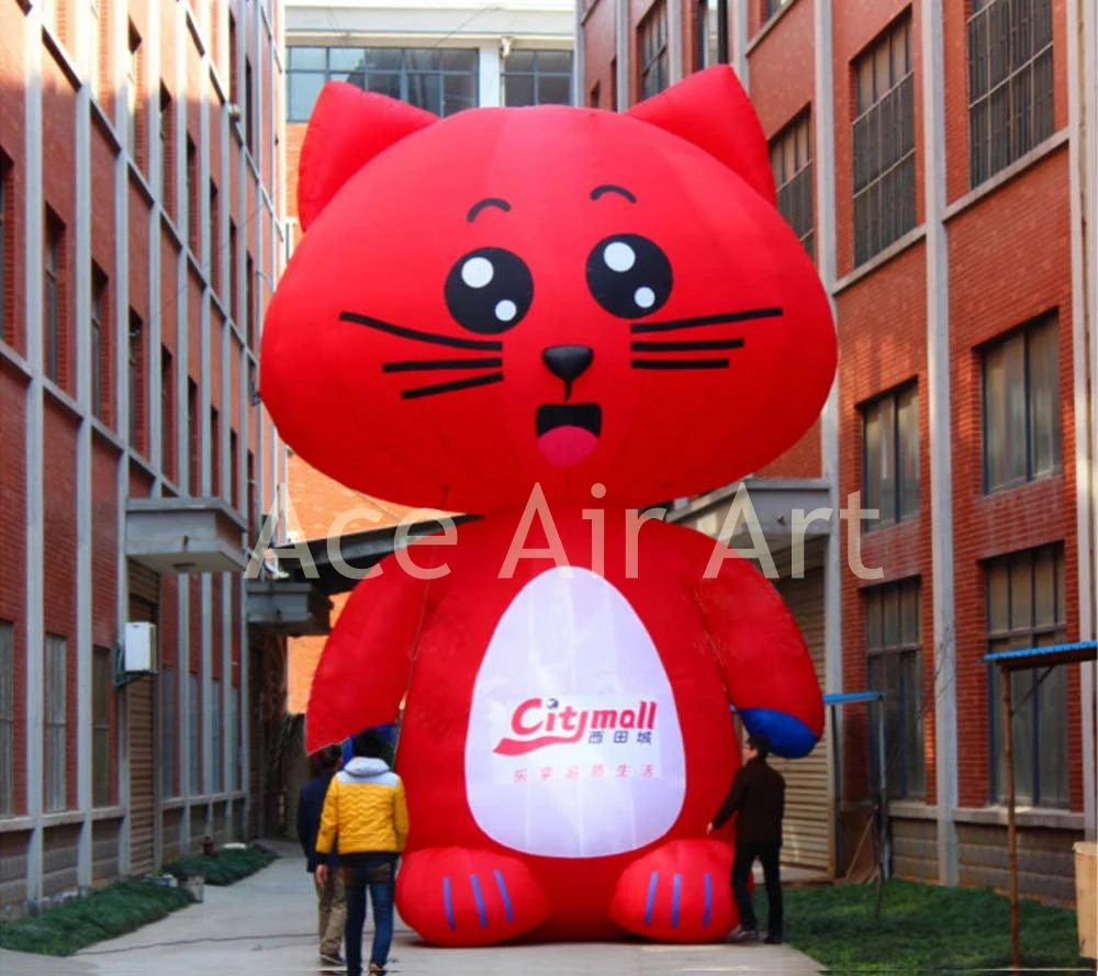 Lovely Animal Mascot Model Inflatable Cat,Standing Cat With Free Logo For Promotion