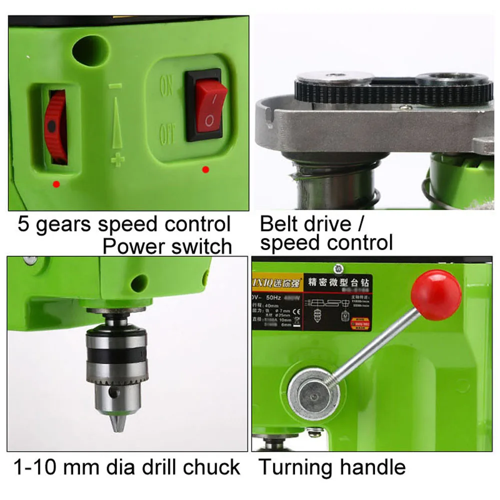 AMYAMY Drilling Machine For Home Mini Electric Drill 220 v Power Tools Drill Press EU Plug AC 580W 5169A