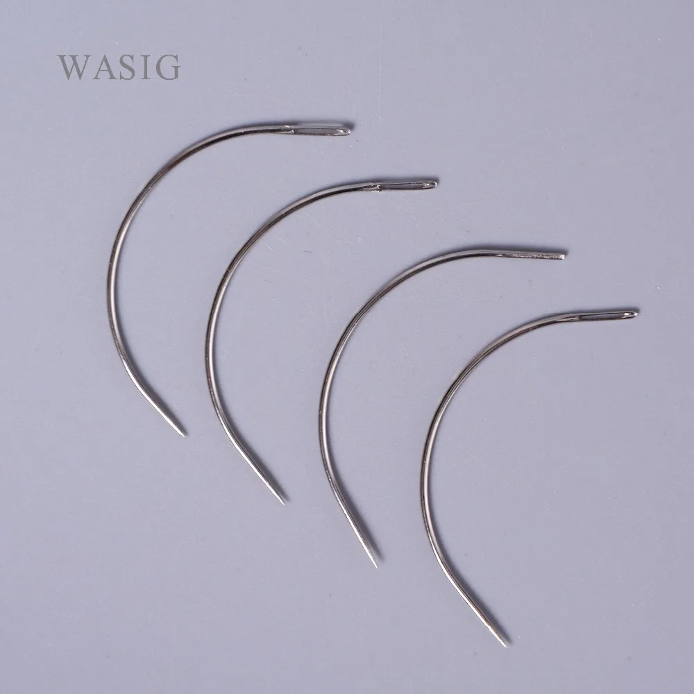 12pcs C style hair weave 6 cm needle for Hair Weft Extension Weaving Type Curved Thread Sewing Salon styling tools