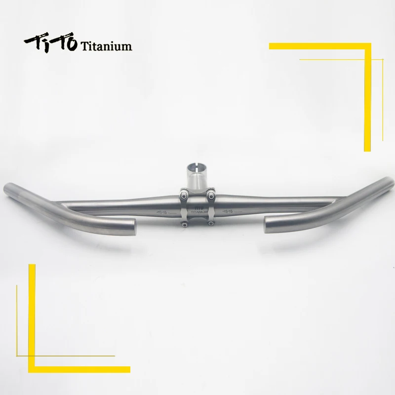 TiTo Titanium Bicycle Rest Handlebar Titanium Mountain Bike MTB or Road Bike Accessories for Long Distance Riding31.8 a