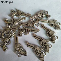 30Pcs Walking Dead Revolver Gun Alloy Charms For Jewelry Making Diy Accessories 23*11MM