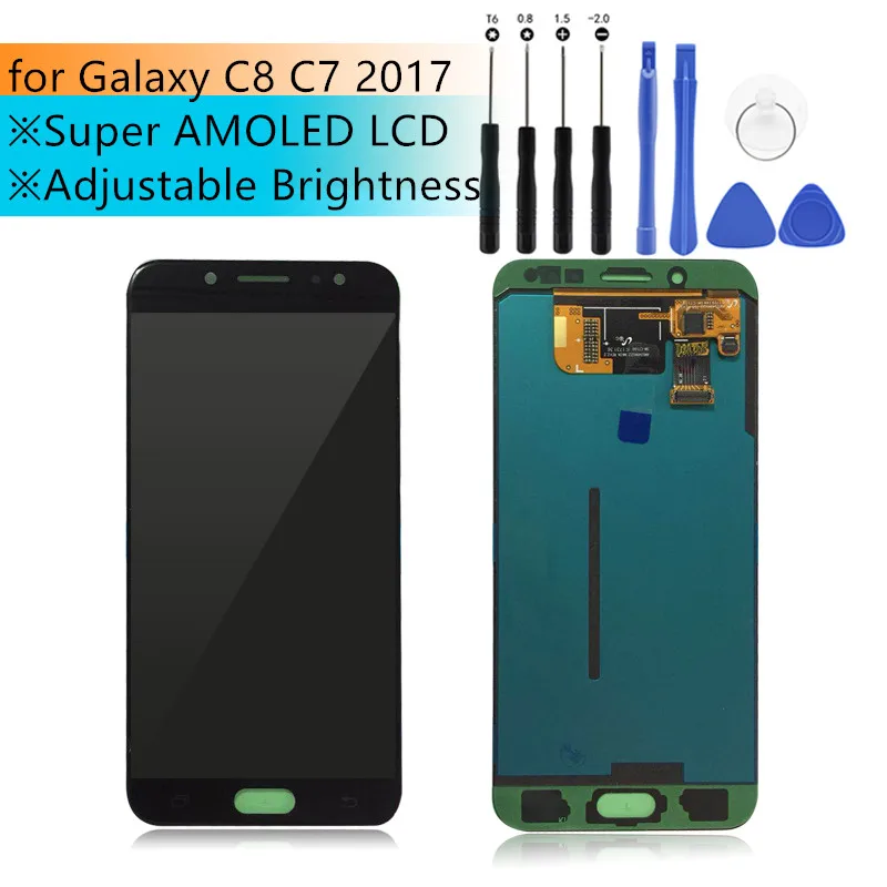 

Super AMOLED For Samsung Galaxy c8 C7 2017 C710F/DS C7100 LCD Display Screen Touch Digitizer Assembly Repair Parts