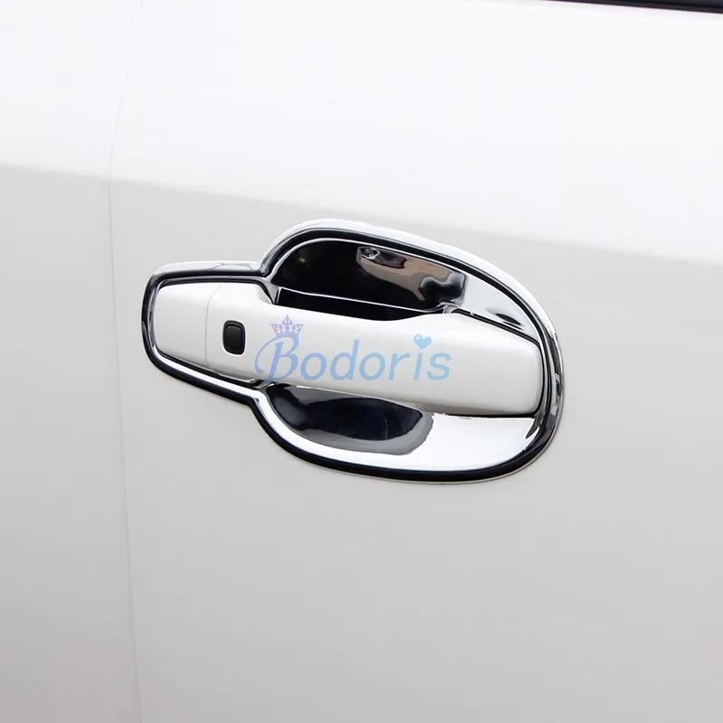 2008-2015 Door Handle Bowls Insert Trim Overlay Panel Frame Kit Chrome Car-Styling For Toyota Land Cruiser 200 Accessories