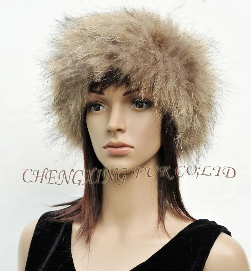 

CX-E-06 Real Raccoon Fur Stretch Snood / Head Band ~ DROP SHIPPING