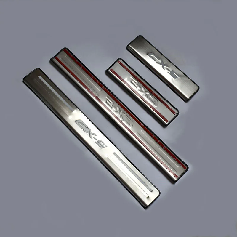 FIT For Mazda CX-5 Cx5 2018 2017 Door Sill Scuff Plate Welcome Pedal Stainless Steel Car Styling Car Accessories