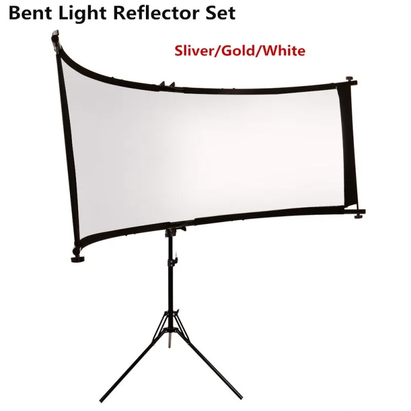 

GSKAIWEN Bent U-typed Light Reflector/Diffuser Set with Tripod Eyelighter for Photography Video Studio Shot(Silver/ Gold/White)