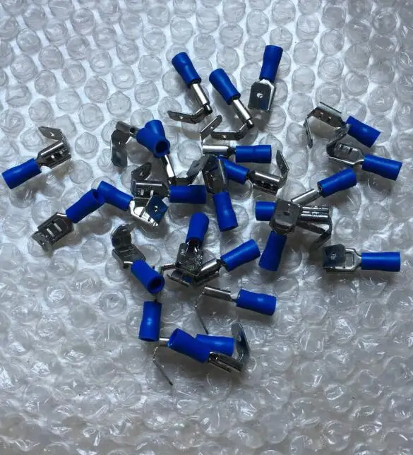 50PCS PBDD2-250 shoulder shape male female insulation joint 1.5-2.5 mm2 cold-pressing end terminal