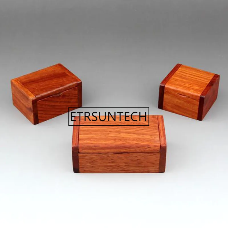 50pcs Retro Small Wood Storage Box Rosewood Jewelry Treasure Pearl Wooden Case Vintage Organizer