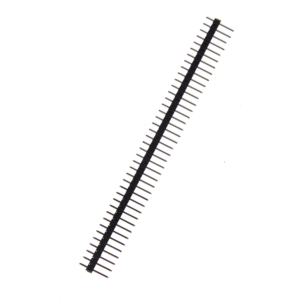 Único macho Pin Header para Arduin, Conector de 40 pinos, Strip Board Module, Elektronik, 1x40 Row, 2.54 Breakable, 20 Pcs