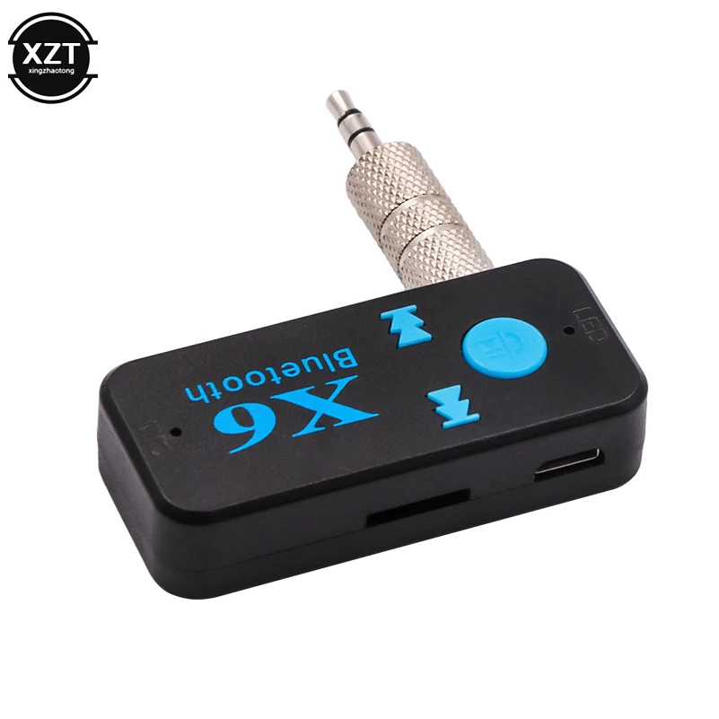 Draadloze Bluetooth 4.1 Adapter 3 In 1 Usb Bluetooth Ontvanger 3.5Mm Audio Jack Tf Kaartlezer Mic Call Ondersteuning voor Speaker X6