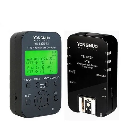 

Yongnuo YN-622N-KIT YN622N-KIT i-TTL Wireless Flash Trigger 1x YN-622N-TX YN622N-TX Controller + 1X RX Transceiver for Nikon DSL