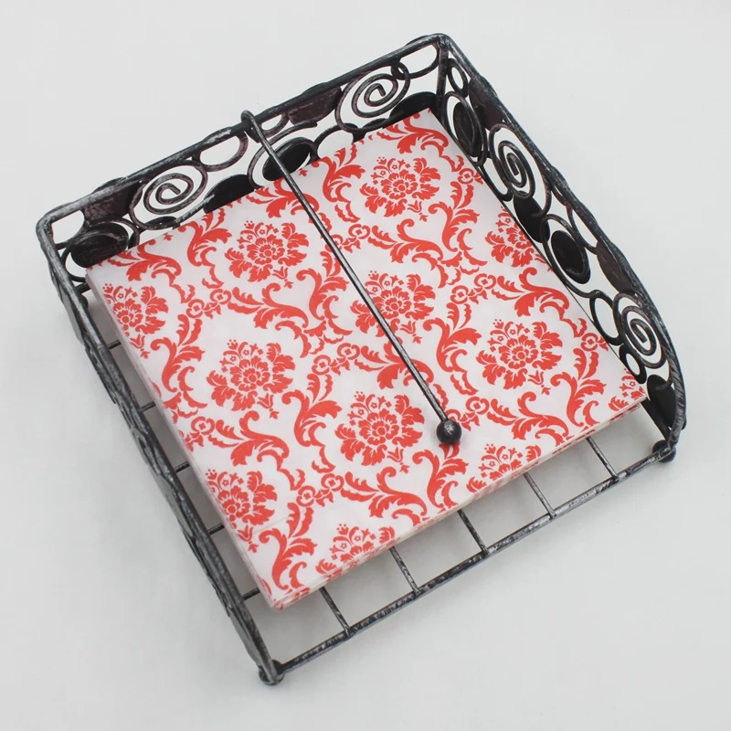 [RainLoong] Printed Damask Flower Pattern Paper Napkins Event Party Tissue Napkins Decoration Serviettes 33*33cm 1 pack