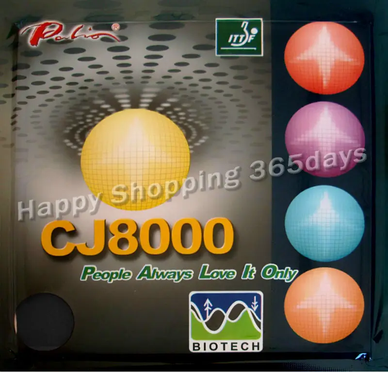 Palio CJ8000 BIOTECH pips-in table tennis pingpong rubber with sponge H40-42