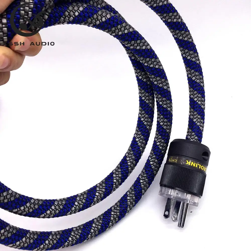Audio Line Hi-End 400 Signature Version US IEC AC 15MM 3Core OFC Pure Copper Power Cable Cord with ACROLINK Power Plug Connector