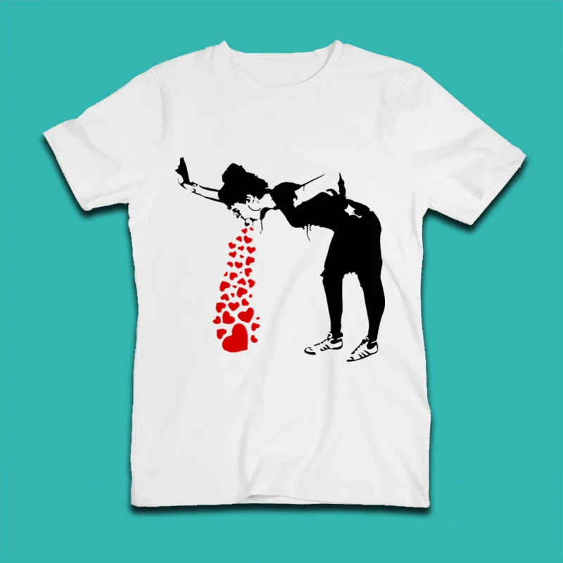 Camiseta con estampado de Banksy para hombre, camisa informal de Anime, ropa Unisex, verano, 2023