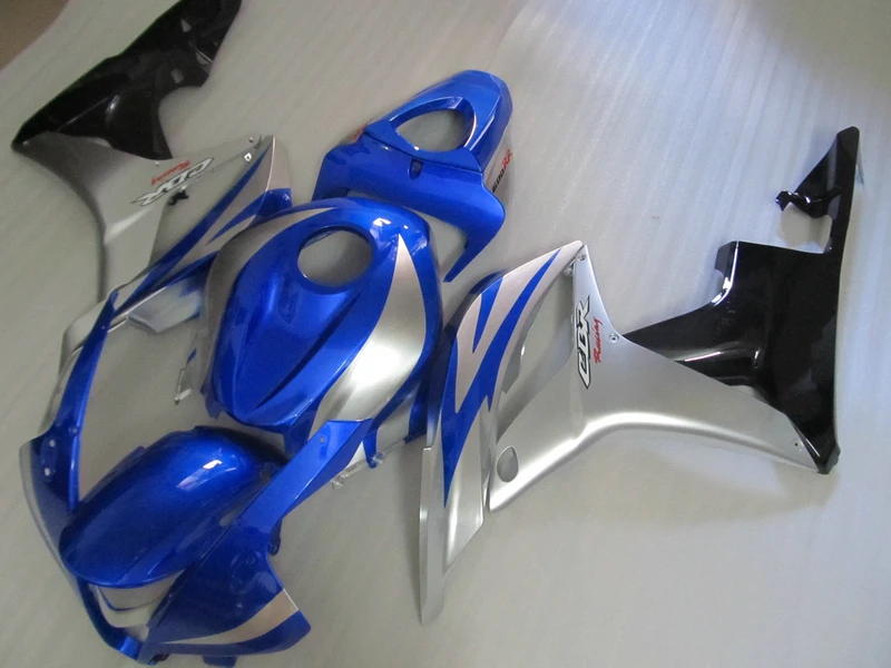 Top quality ABS fairing kit for Honda Injection mold CBR600RR 07 08 fairings CBR600 RR 2007 2008 blue silver black bodywork DC21