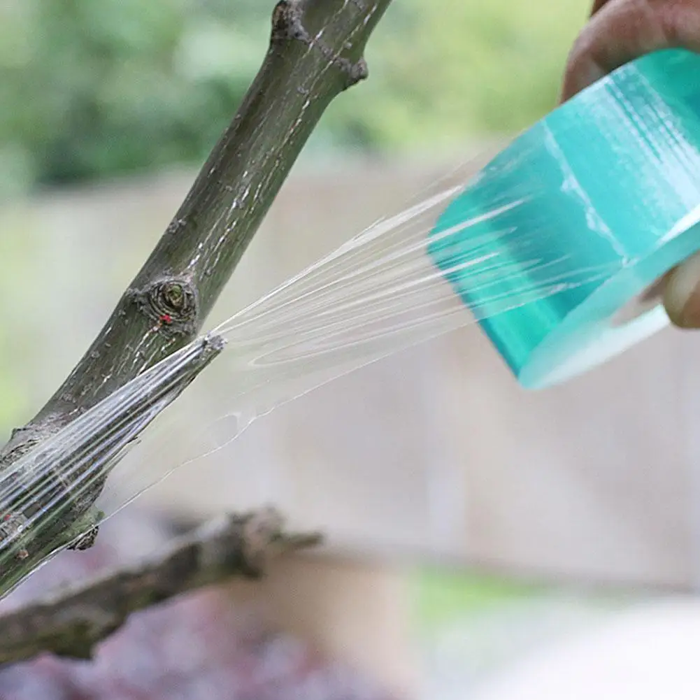 Cinta de PVC para Injerto de árboles frutales, Película autoadhesiva, estirable, para jardinería, 2CM