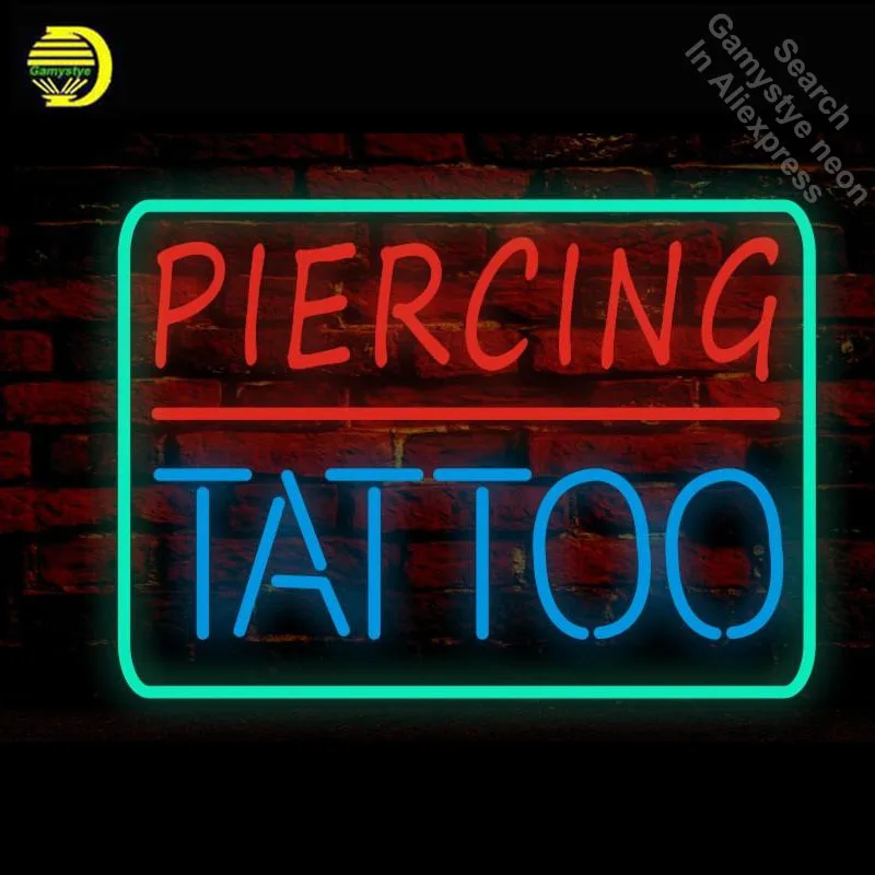 Piercing Tattoo Neon Sign handmade neon Signs Glass Tube neon lights Recreation shop Wall Windows Iconic Sign Neon Light LAmps