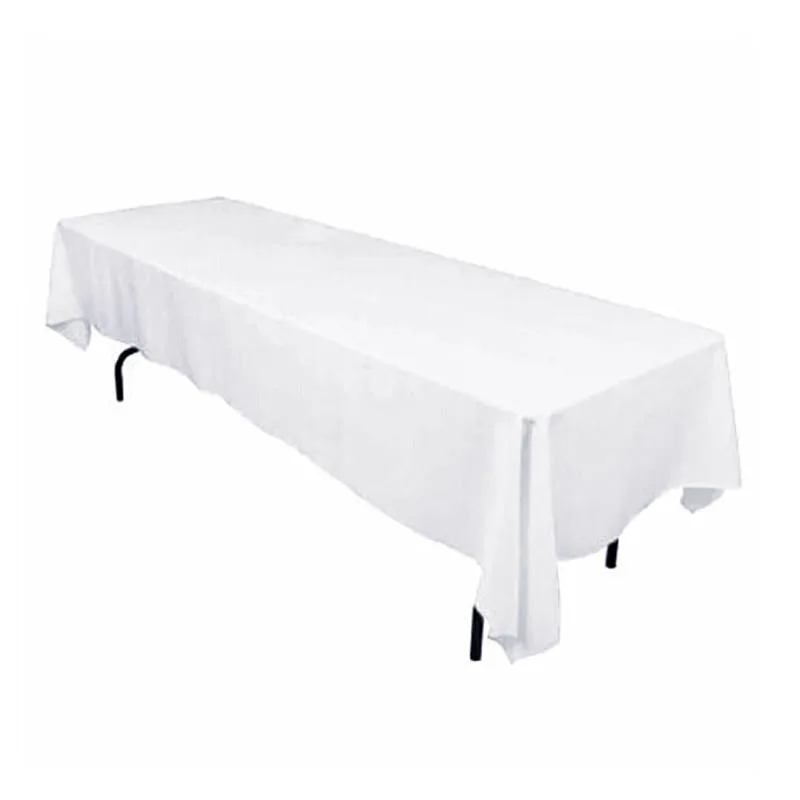 Extra thicker High Quality Rectangle Polyester Plain Table Cloth 160cm x320cm For Wedding Hotel Banquet TableCloth