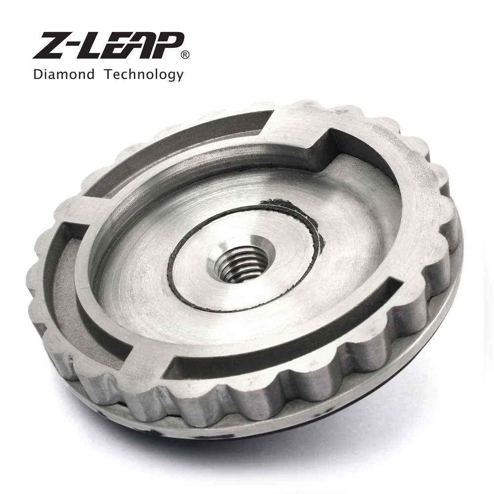 Z-LEAP 4 "Snail Lock Backer Pad ขอบขัด Pad อะแดปเตอร์ Backer Hoder ด้ายยางอลูมิเนียม M14 หรือ 5/8-11