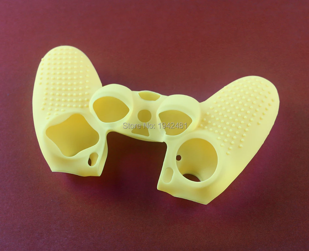 Étui de protection en silicone souple pour manette sans fil PS4, peau en caoutchouc, housse non ald, 3 pièces