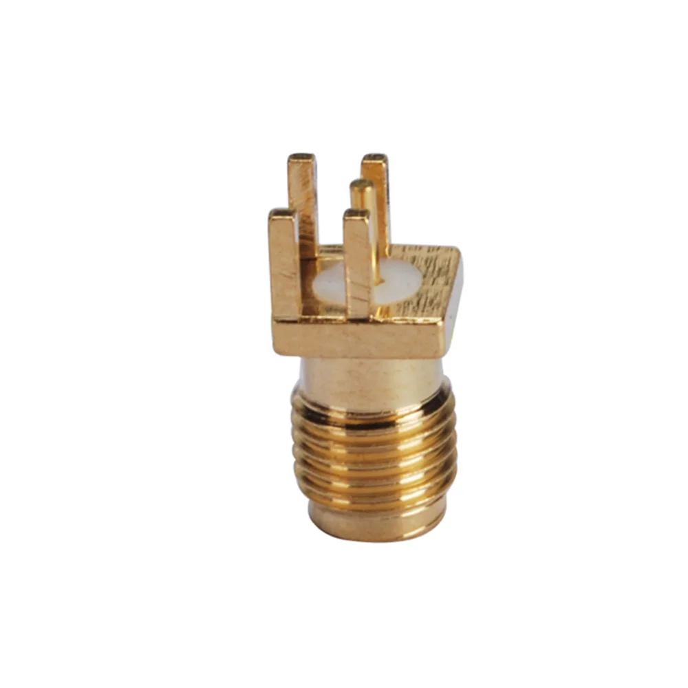 Eightwood SMA Jack Female RF Coaxial Connector Adapter Edge Mount Post Terminal Four Stud for Antenna Telecom Base station