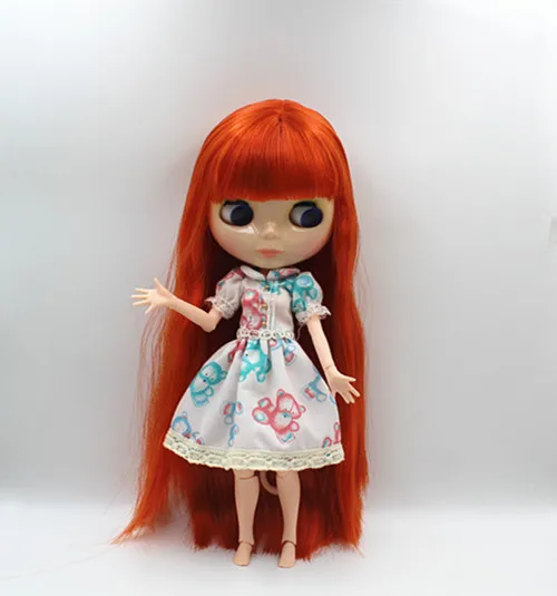 

Blygirl Blyth doll Orange bangs straight hair union body nude doll 19 joint body DIY doll can change makeup toy gift