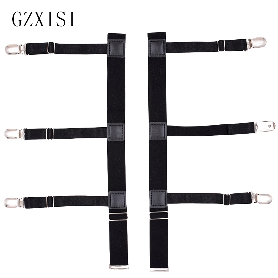 

Punk Men Women Shirt Stays Classy Gentlemen Leg Thigh Elastic Garter Suspender Shirt Fashion Garter Holder Business Suspenders