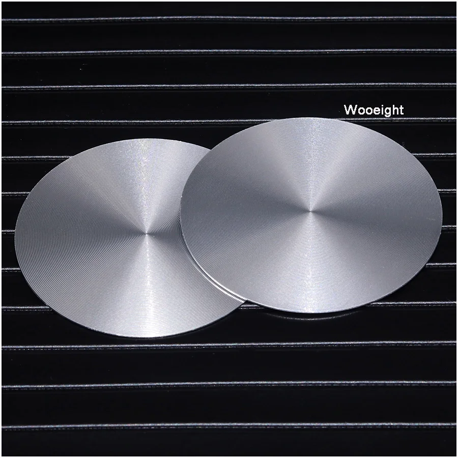 Wooeight 2Pcs Silver Mental Car Water Cup Holder Mat Trim 6cm Fit For Land Rover Range Rover Sport Vogue Discovery 4 5 Universal