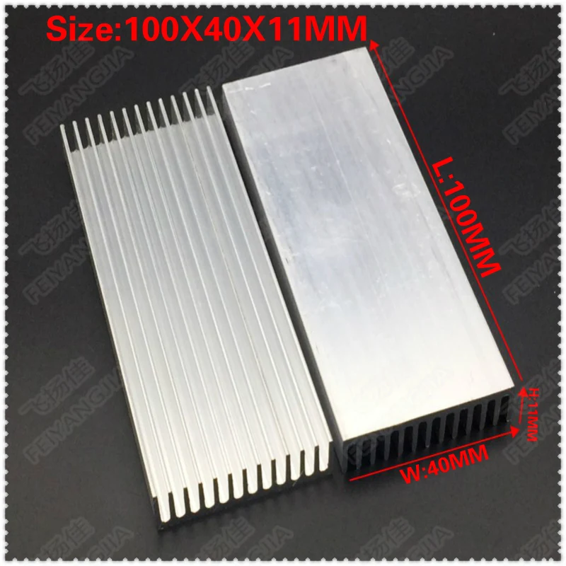 

(Free shipping )5pcs 100x40x11mm Aluminum heatsinks, electronic radiator, cooling the aluminum block