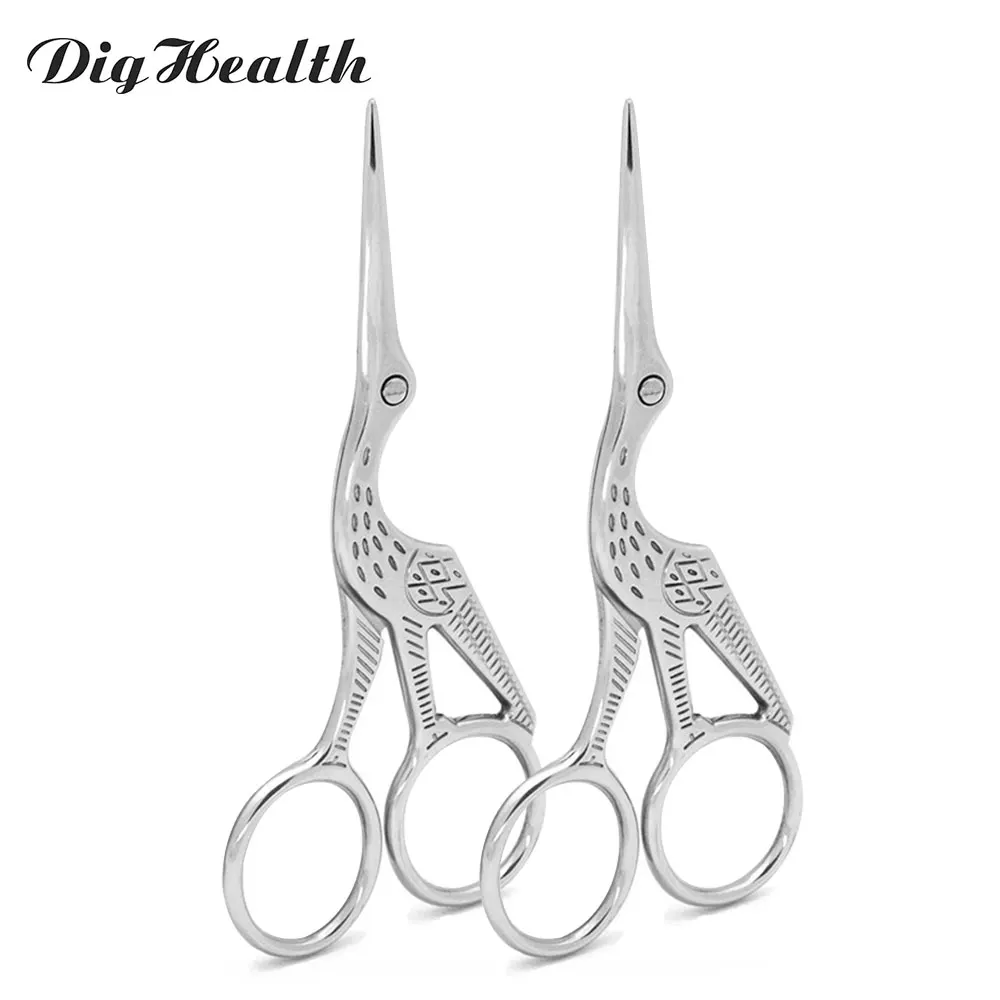 Dighealth Stainless Steel Embroidery Scissors Bird Style Nail Art Stork Sewing Scissors Manicure Cuticle Cutter Styling Tools