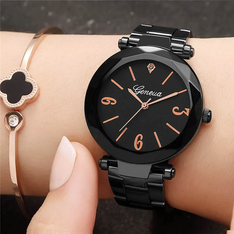 Top Brand Luxury Watches for Women Fashion Stainless Steel Watch Geneva Casual Dress Ladies Wrist Watch Clock Reloj Mujer 2023