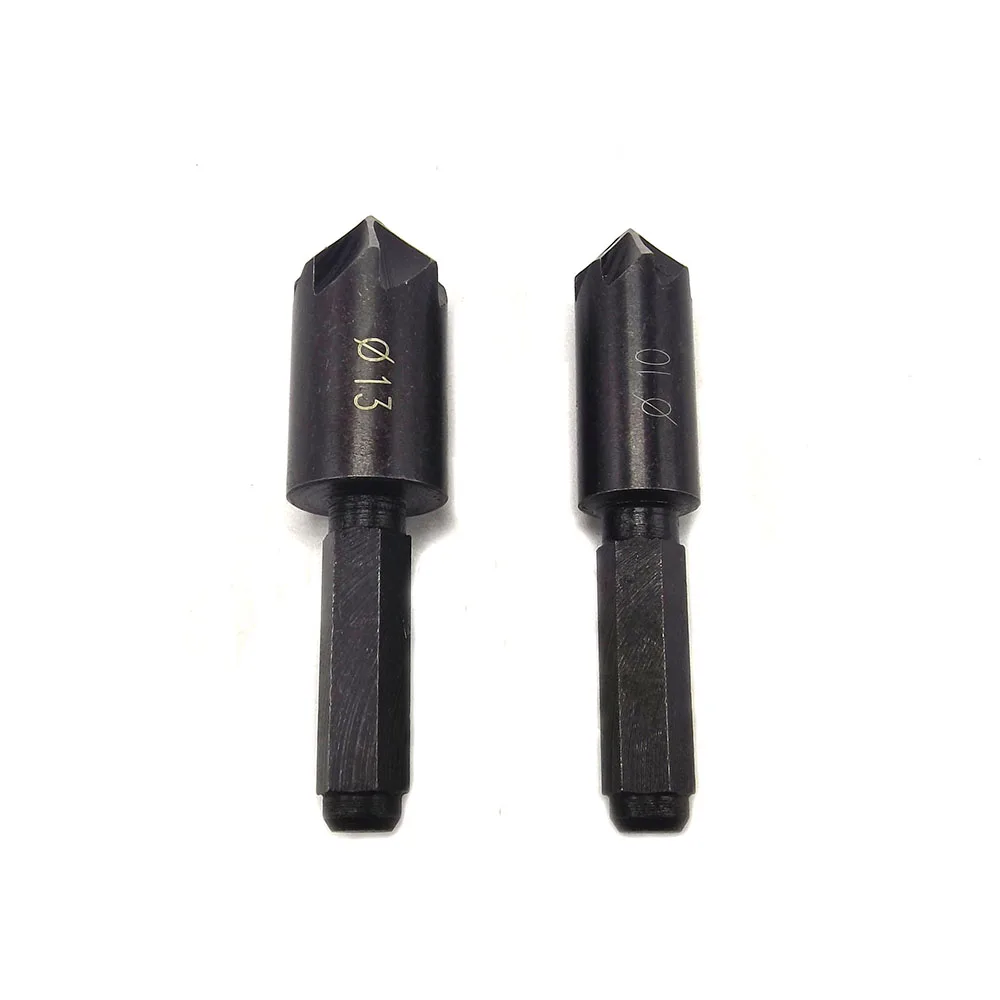 

2pcs Seven Flute Chamfer Reamer Hex Shank Countersink Set Chamfering Bit Set Chamfering Cutter Hole Saw set madeira ferramenta