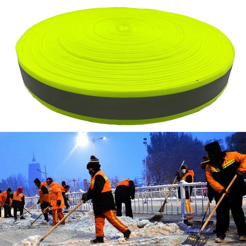 3M  Fluorescent yellow warning tape for Safety sewing on Clothes