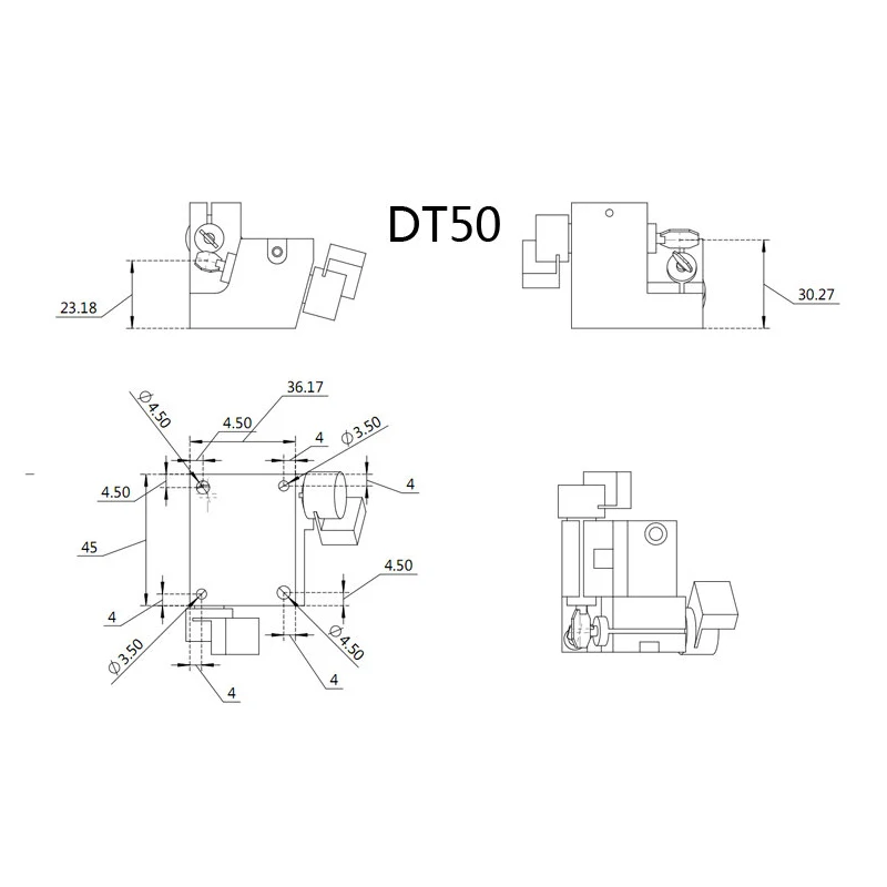 DT-50 Galvo Scanner 45K High Performance Closed Loop Galvanometer Laser Light Scanning Head For Stage Laser Light DJ Disco Light