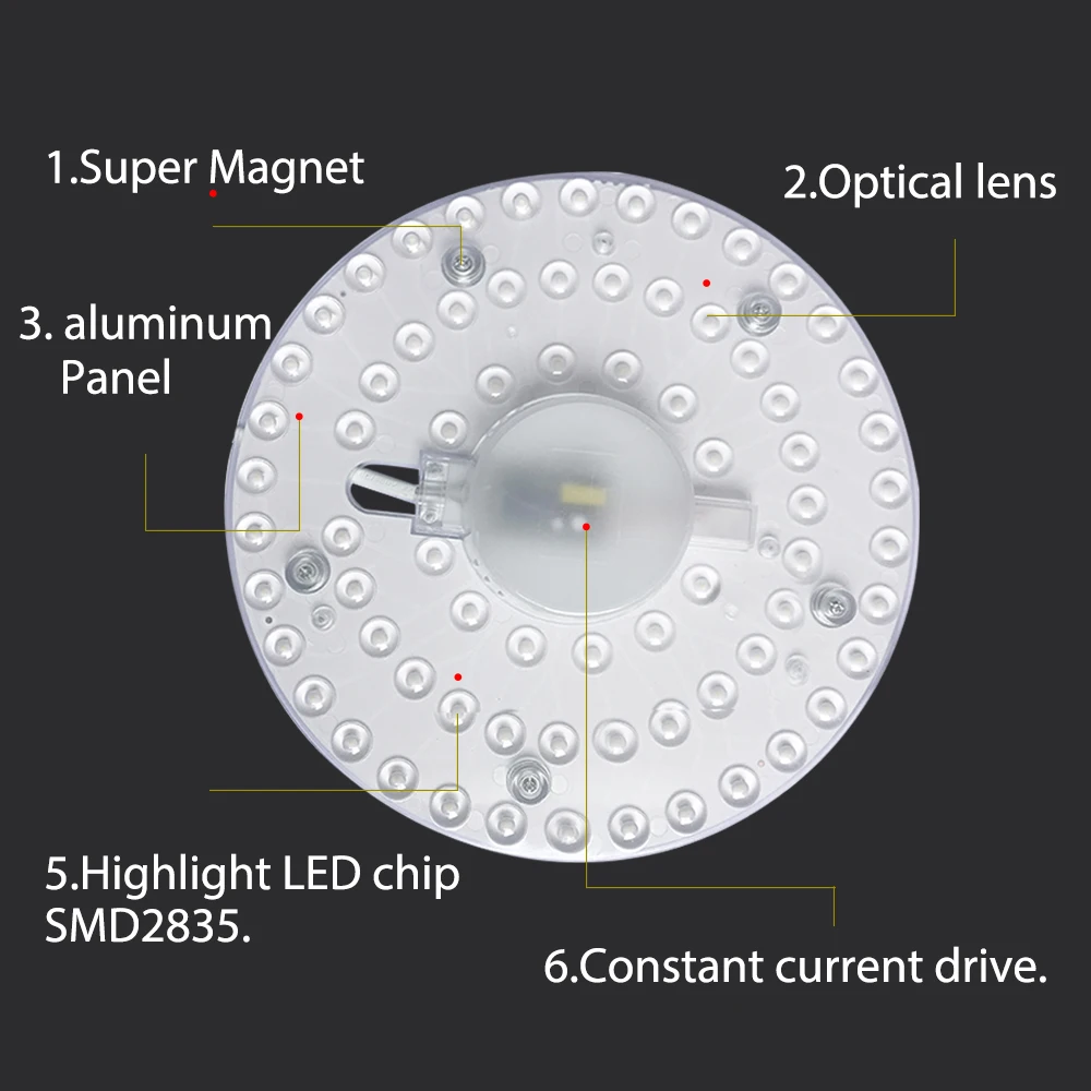 Led Module Light Ceiling Lamps 12W 18W 24W 36W AC220V 230V 240V Energy Saving Replace Ceiling Lamp Lighting Source Livingroom